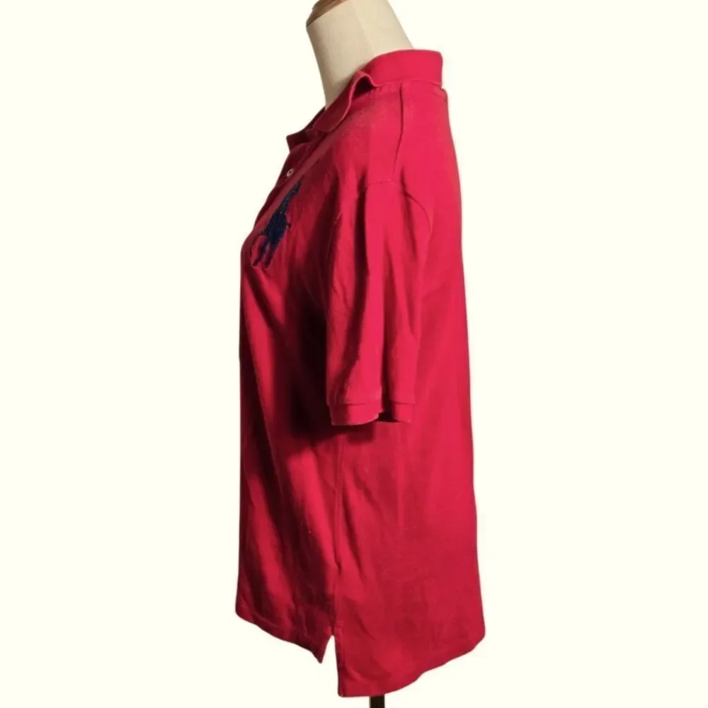 Polo Ralph Lauren Red Polo Shirt Classic Sporty Design